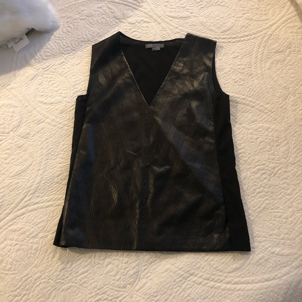Vince Leather Tank Top